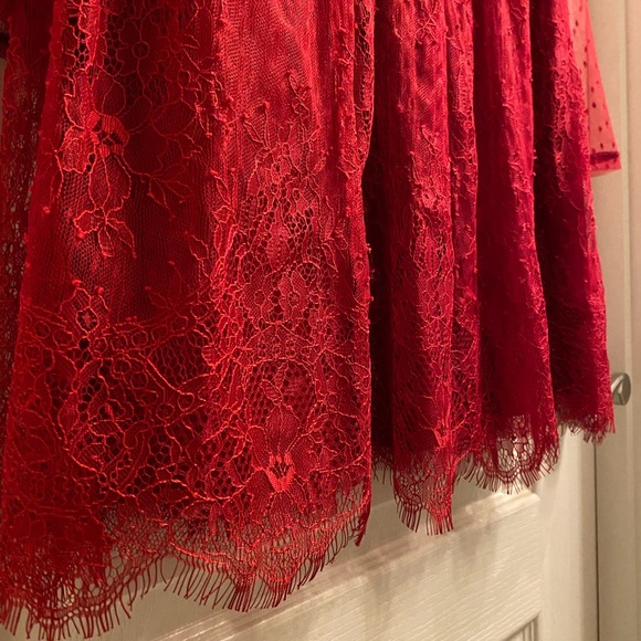 Express Lace Fit & Flare Dress - Picture 3 of 9